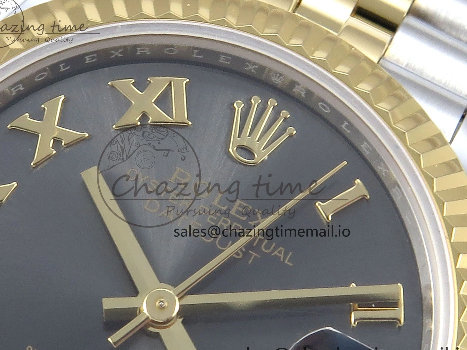 0228 DateJust 31 278273 ARF 1:1 Best Edition 904L Steel Gray Roman Diamonds Dial on SS YG Jubilee Bracelet ETA Comfortable 564